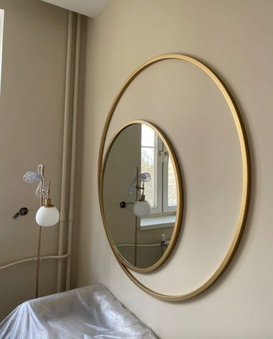 GeoHex Metal Frame Mirror